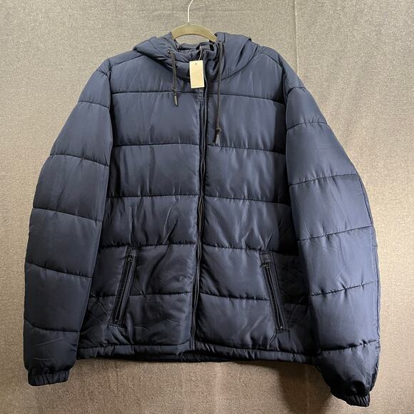 Aeropostale Puffer Jacket Womens Size XL Blue Full Zip - Picture 1 of 9